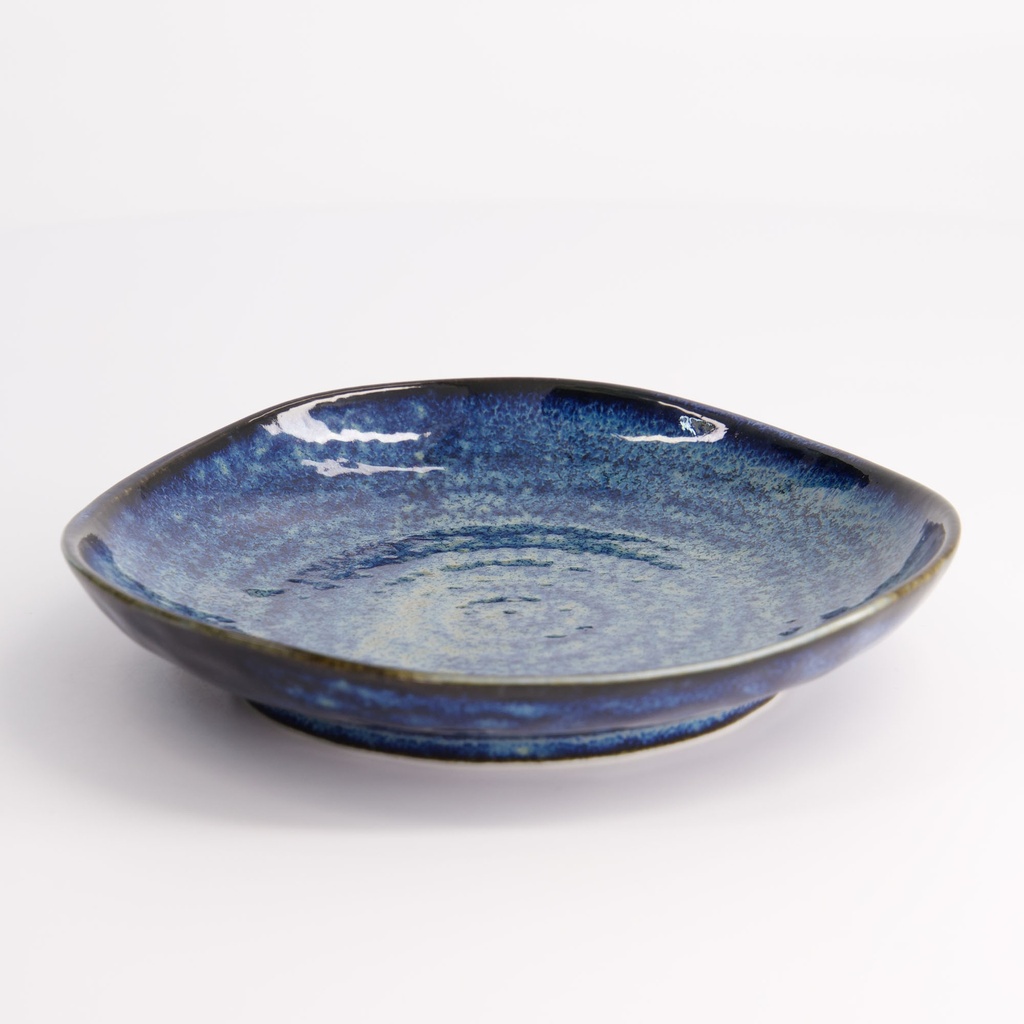 Cobalt Blue Triangle Plate 16.3x3.2cm YW-5012 10/80