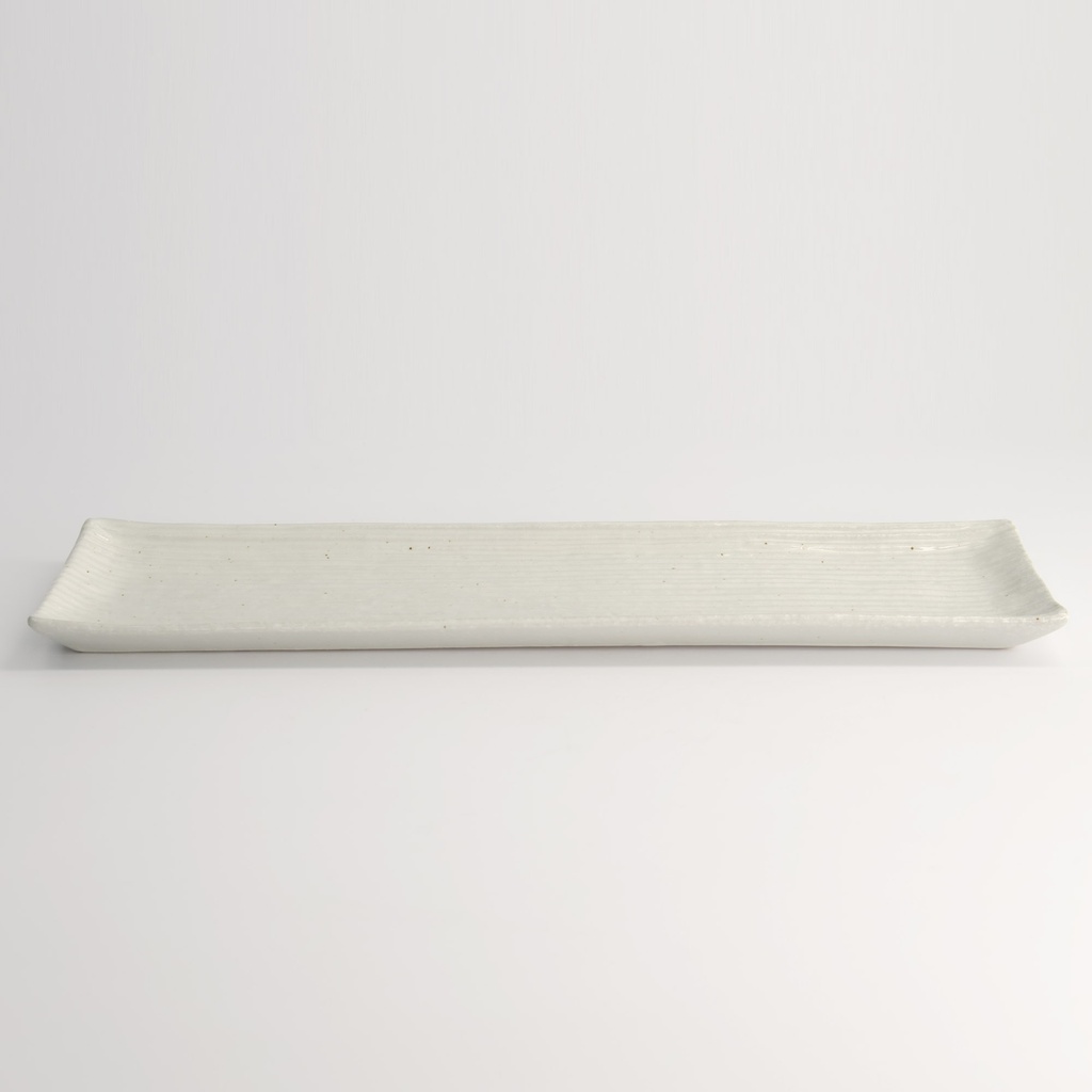 Mino Craft Rectangular Plate 33.2x10.5cm White 5/40