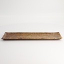Mino Craft Rectangular Plate 33.2x10.5cm Brown  5/40