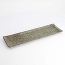 Mino Craft Rectangular Plate 33.2x10.5cm Green 5/40