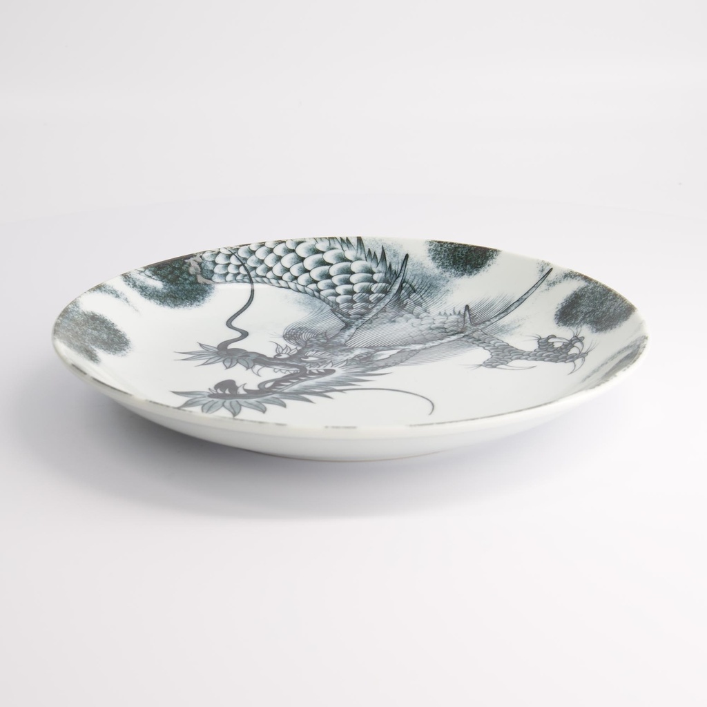 Dragon Plate 25.3cm Black YW-7804/B 3/36
