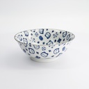 Kawaii Lucky Cat Neko Ramen Bowl 19.5x7.4cm 1000ml Blue HB-7711/B 4/32