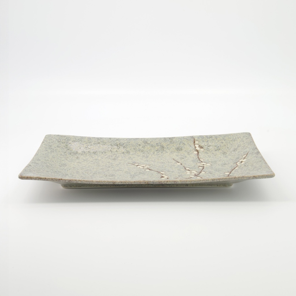Grey Soshun Oblong Plate 33.2x19.3x2.2cm YT-9980 1/12
