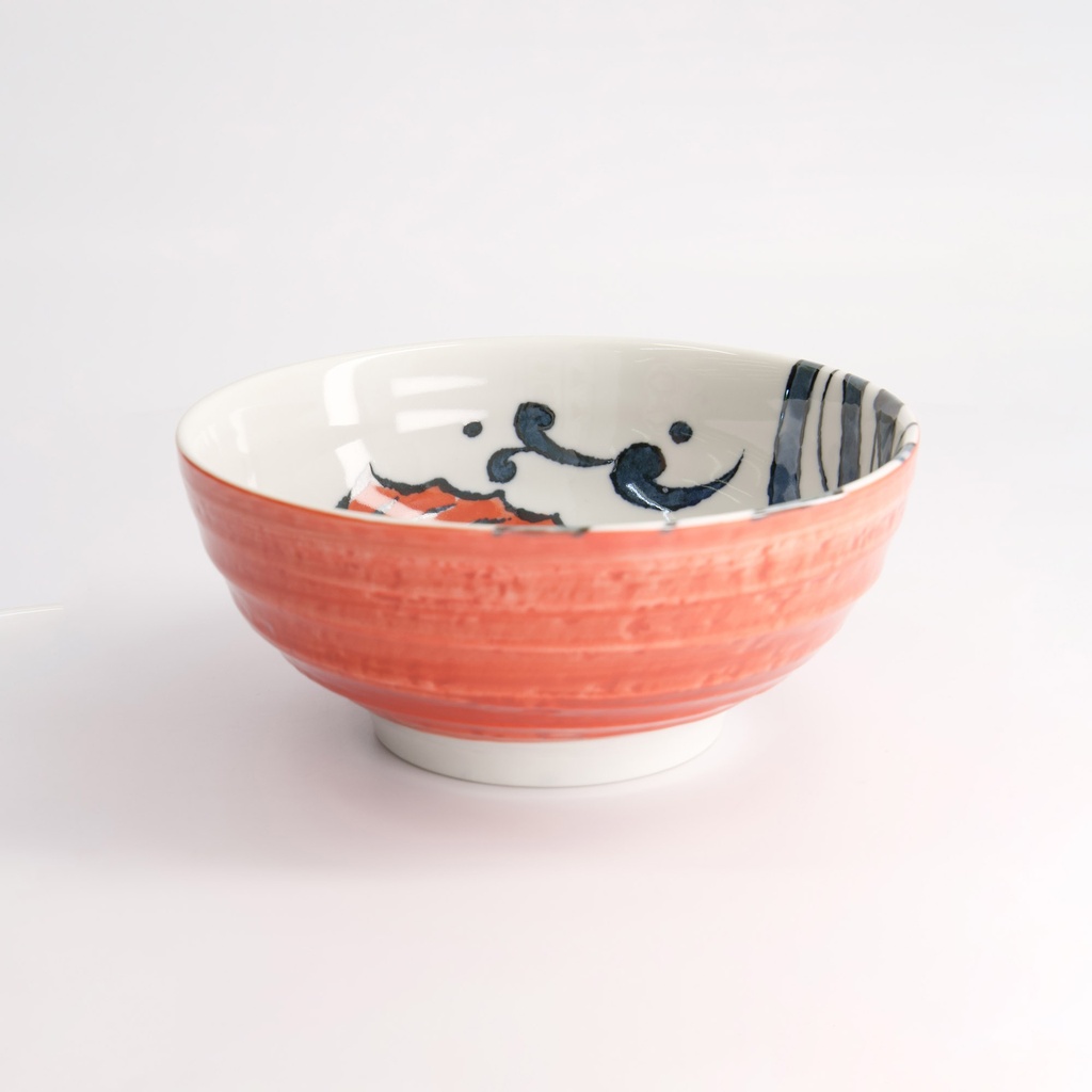 Seafood Ramen Bowl 18.5x8.2cm 1200ml Snapper Red HB-9930/T 17791 3/24