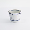 Cup Straight Blue and White Japan Kikuwari 8.3x6.5cm 180ml YW-9984/C 17839 12/144
