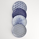 Nippon Blue Plate 16x2cm Assorted 4pcs 17958 1/12