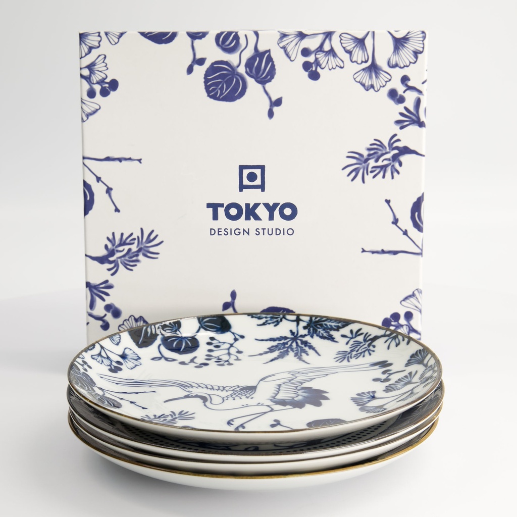 Flora Japonica Plate Giftset 20.6x2.2cm 4pcs TN-8043 1/12