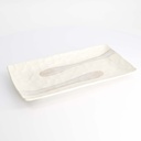Mino Craft Rectangular Plate 31x17cm White 4/24