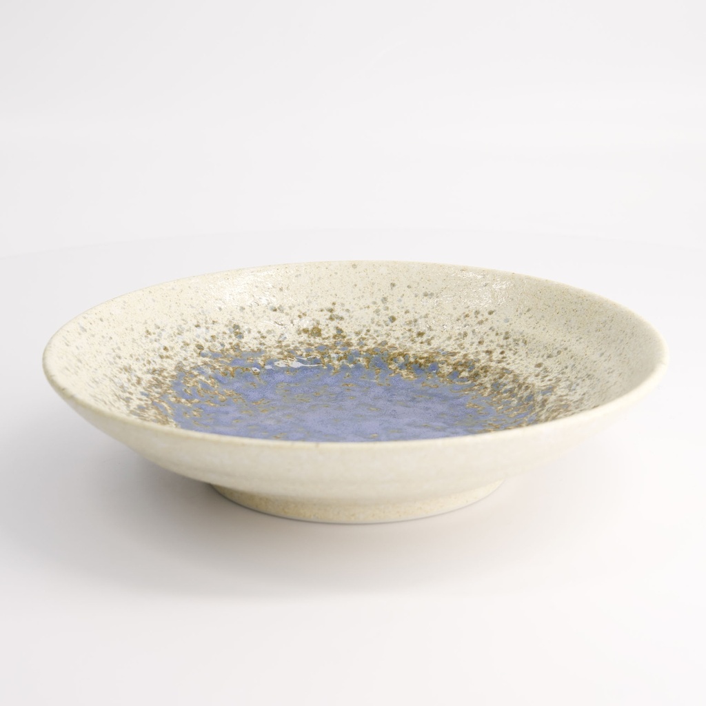 Minoyaki Aya White Deep Plate 23x5cm MS-8018/G 4/32