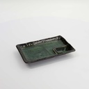 Mino Craft Rectangular Divided Plate 21x13.5cm Green 6/48