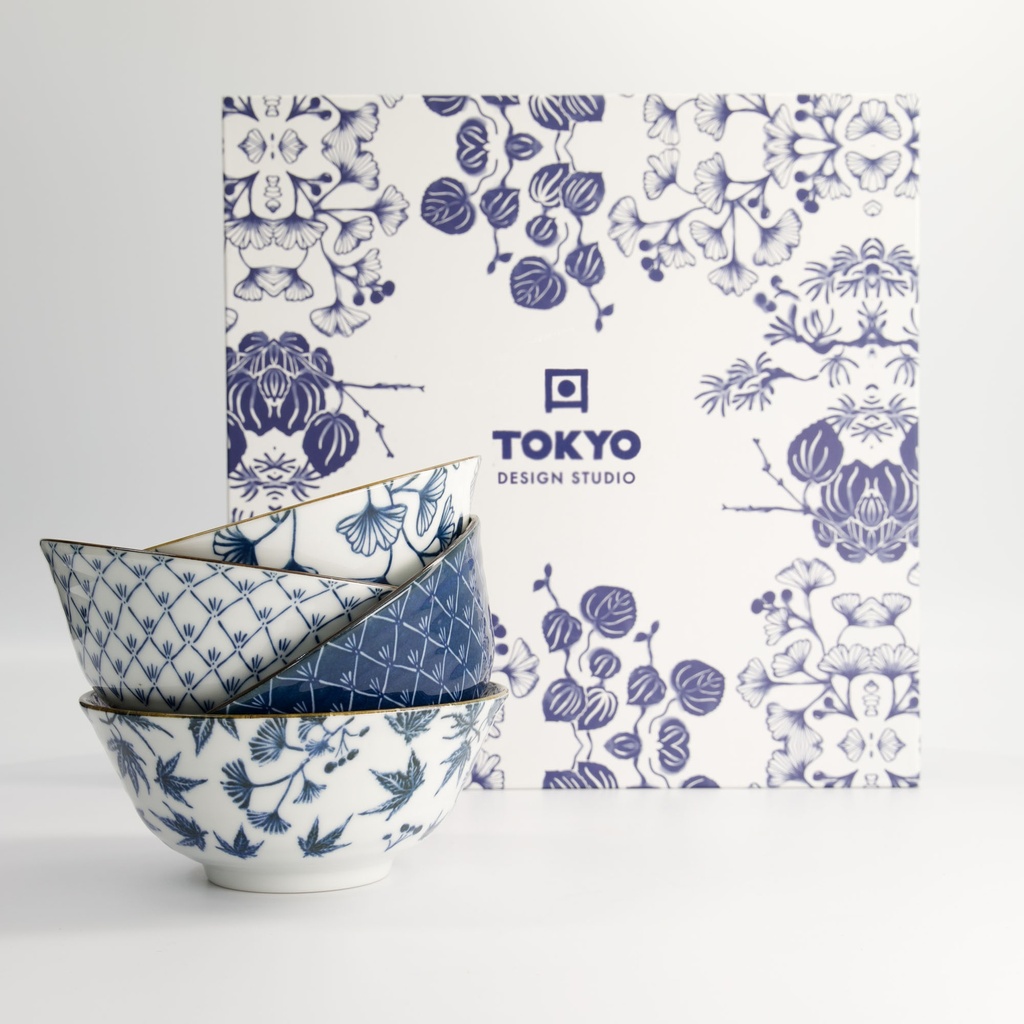 Flora Japonica Tayo Bowl Giftset 4pcs 15.5x7cm 500ml FK-8041 16705 1/12