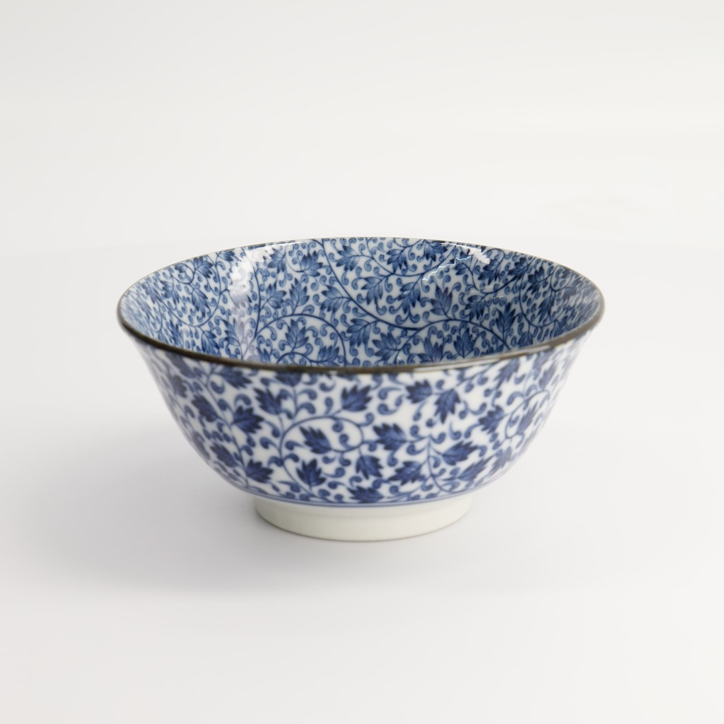 Hana Blue Mixed Bowls 15x7cm 550ml Karakusa FK-8445/B 6/48