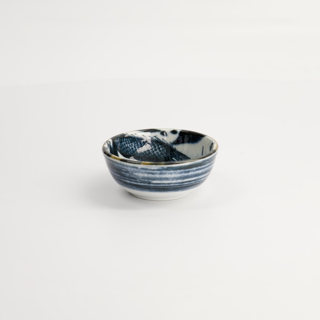 Japonism Dragon Dish 8.7x3.7cm 95ml Black 18696 12/144