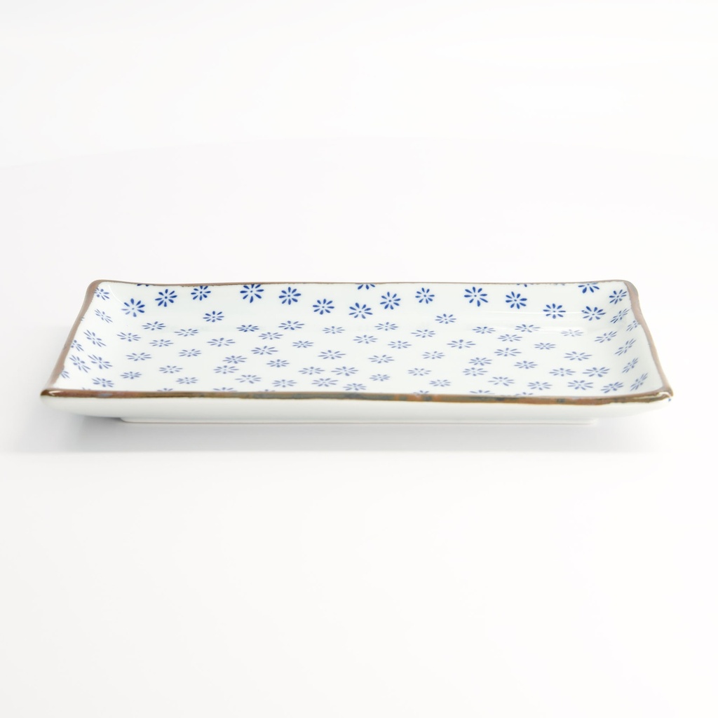 Japan Flower Mizu Plate 21x13.5cm HB-3626/A 6/48