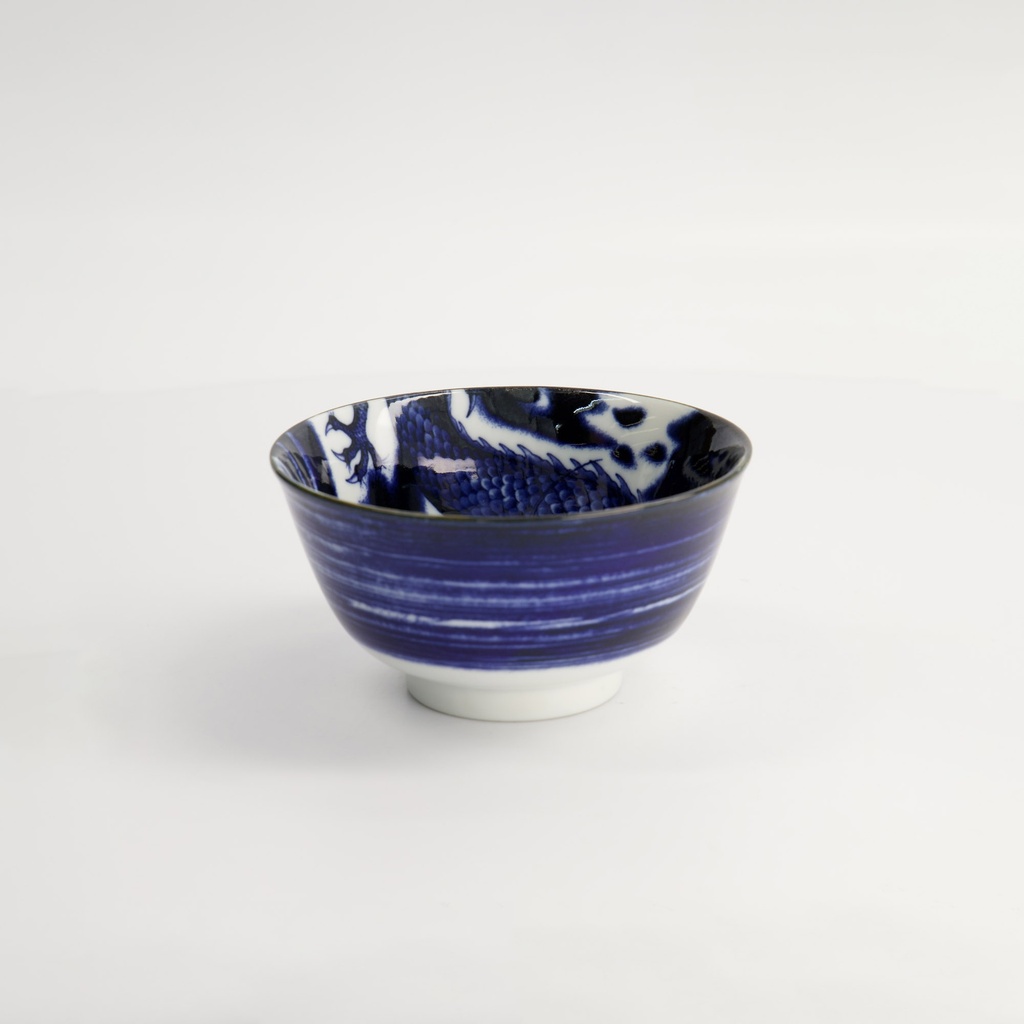 Japonism Dragon Small Tayo Bowl 12.7x6.8cm 350ml Blue 6/48