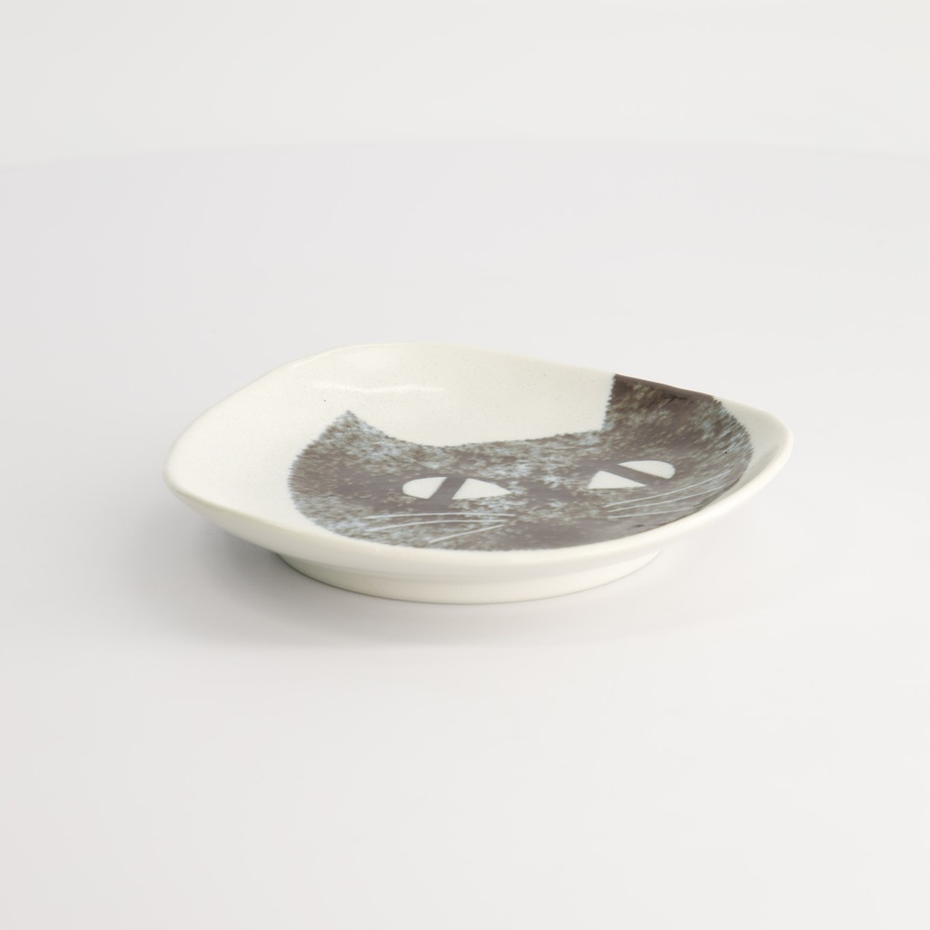 Neko Maruke Cat Plate 13.7x13x2.5cm 54005003 6/96