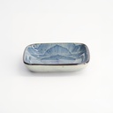 Sauce Dish Square 9x1.6cm Bell Flower Blue HB-5851/C 12/192
