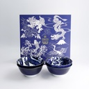 Mixed Bowls Japonism Giftset 4pcs 14.7x6.9cm 500ml Blue 7E 22013 1/12