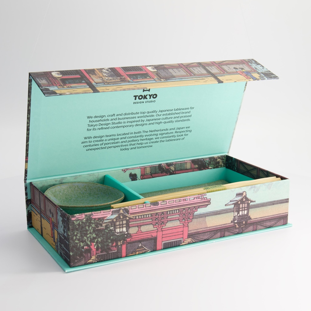 Vert Sauge Sushi Giftset 3pcs  29x14.3cm + 10x2.5cm Incl. Chopsticks 17E 17847 1/6