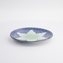 Lily Flower Plate 20x2cm Blue 21152 6/48