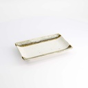 Mino Craft Rectangular Plate 21x13.5x2.8cm White 6/48
