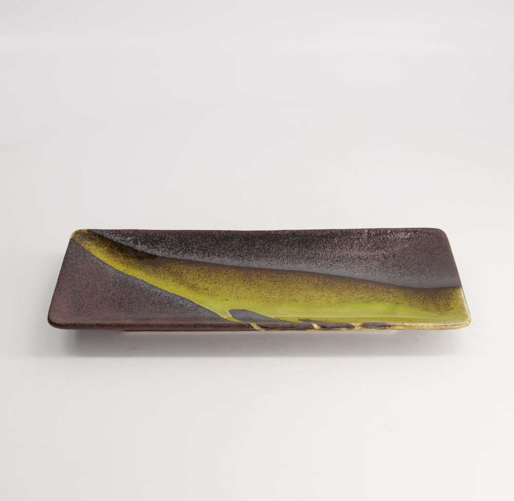 Mino Craft Rectangular Plate 28.5x12.5x2.5cm Bk/Gd 4/32