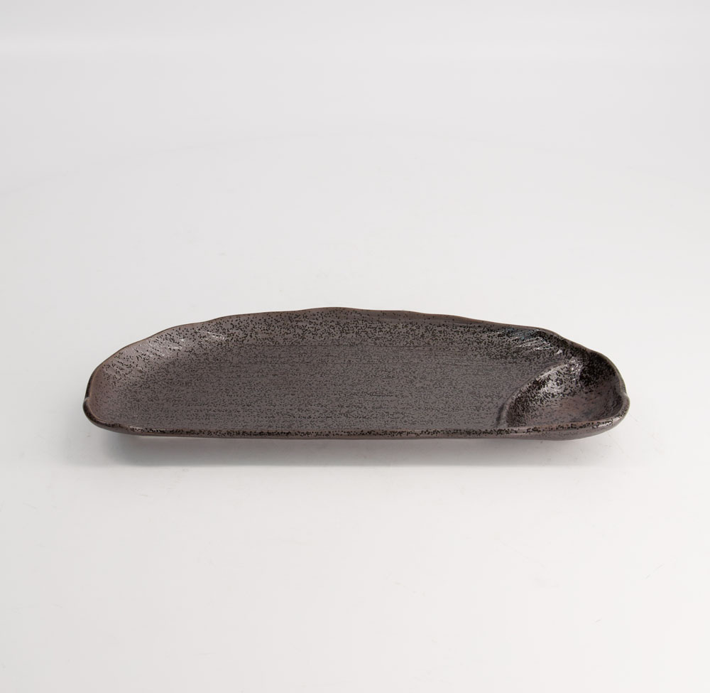 Mino Craft Rectangular Plate 27.5x12x2.5cm Brown 4/32