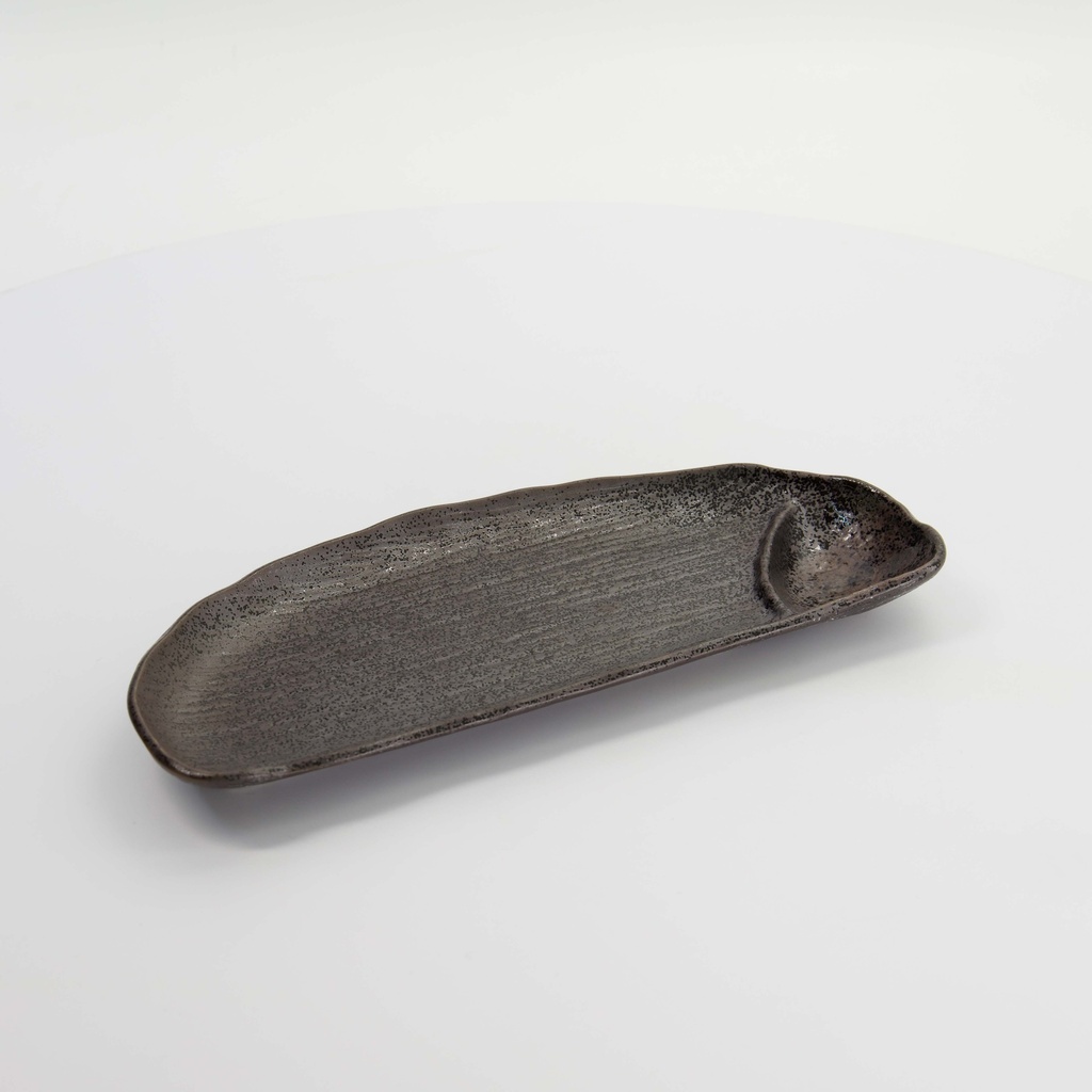 Mino Craft Rectangular Plate 27.5x12x2.5cm Brown 4/32