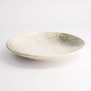 Yukishino Round Plate 22.7x3.1cm Br/Wh 21412 6/36