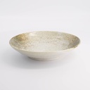 Yukishino Deep Plate 23x5cm Br/Wh 21416 4/32