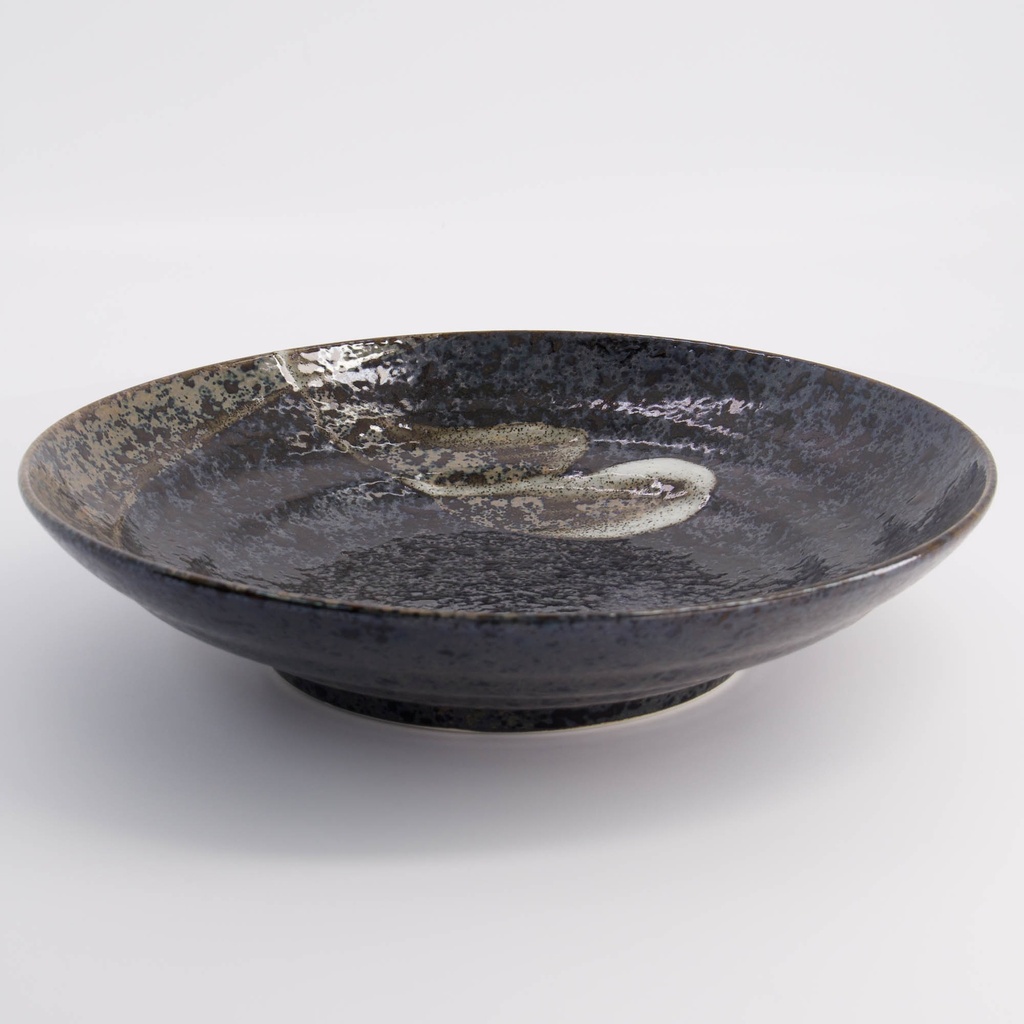 Arahake Deep Plate 29x6cm Bk/Br 21430 2/16