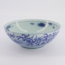 Mixed Bowls Aizome Karakusa Ramen 21.3x8.2cm 1450ml 12/24