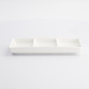 White Series Sauce Dish 3pcs 20.5x8.25cm White A0227 6/48