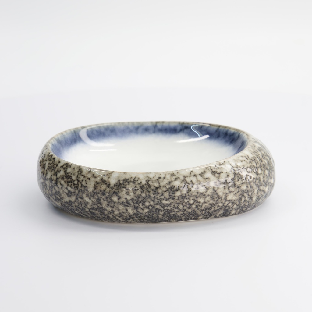 Tajimi Blue/White Plate Oval 19x14.5x4.5cm E485-P-08095  1/12
