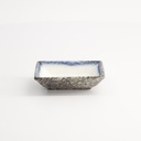 Tajimi Blue/White Plate 9.5x7x2.5cm E485-0-04001 12/144