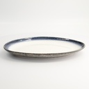 Tajimi Blue/White Plate 34x24x4cm E485-P-08112 1/8