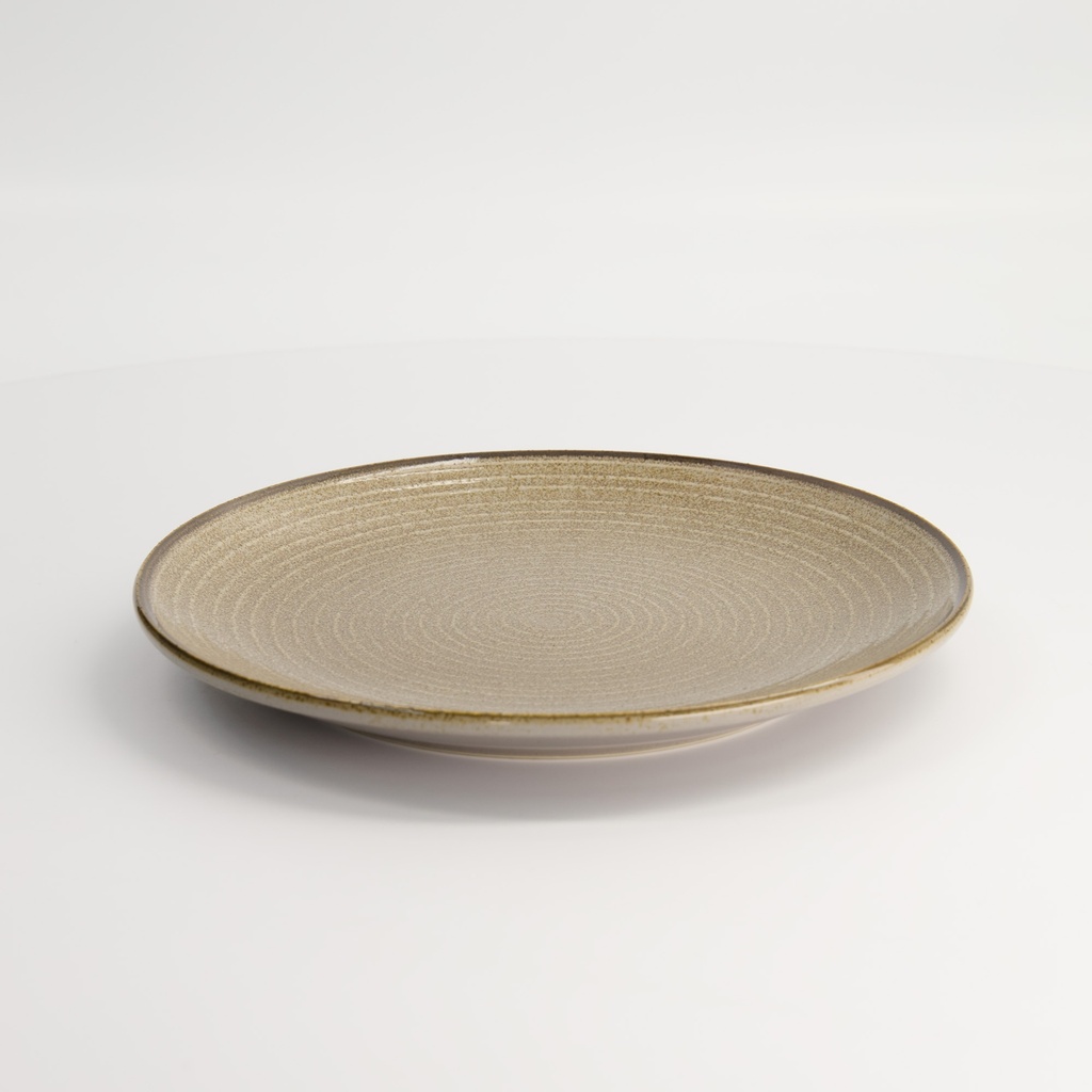 Waga Plate Grey 22x2.3cmh 17607 6/36