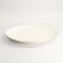 Nippon White Gold Rim Coupe Plate 30x3.4cm Lines 1/18