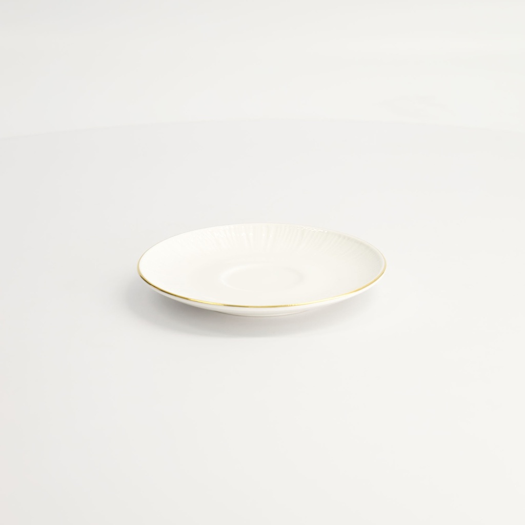 Nippon White Gold Rim Saucer 12.1x1.9cm (For Round Cup Lines 100ml) 16942 6/72