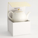 Nippon White Gold Rim Round Teapot Giftset 16.5x11cm 400ml Star 20231 1/24