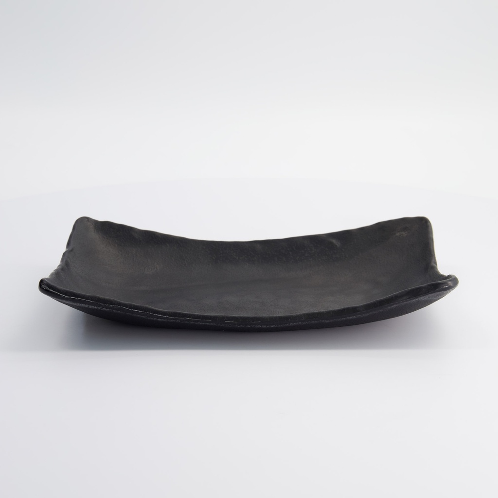 Melamine Zen plate 26.4x16.5x4.5cm Black F54111 6/36