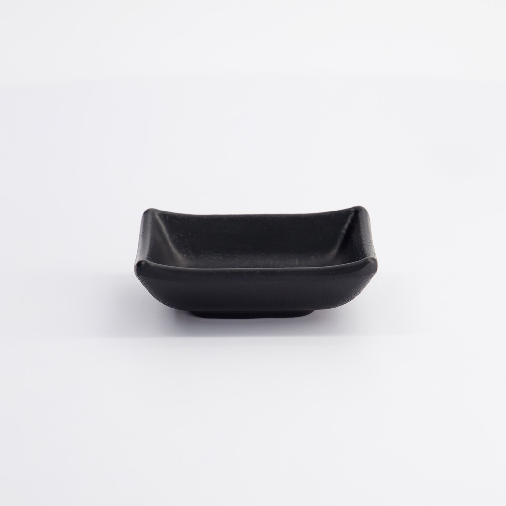 Melamine Zen Sauce Dish 9.2x6.9x3.1cm 50ml Black JWT57 24/192