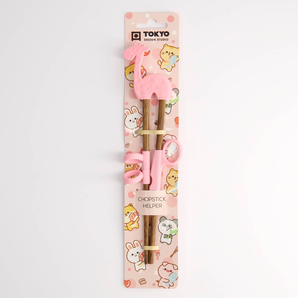Children Chopsticks Giraff 20cm Pink 18383 6/240