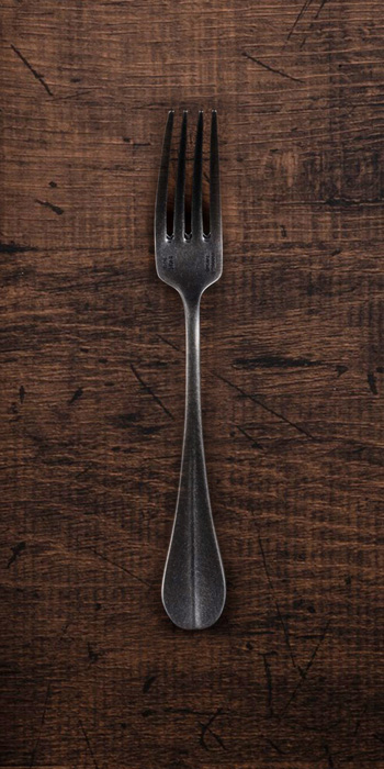 CP Vintage Black Baguette Classic Dinner Fork 19.5cm 557026 (N!)