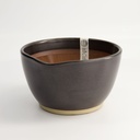 Kitchen Mortar Suribachi Bowl Large W/Non Slip Base 18.5x10x18cm Black MJ-019B 1/6