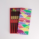 Chopstick Giftset/5 Wooden Multi Color 296A  21293 1/100