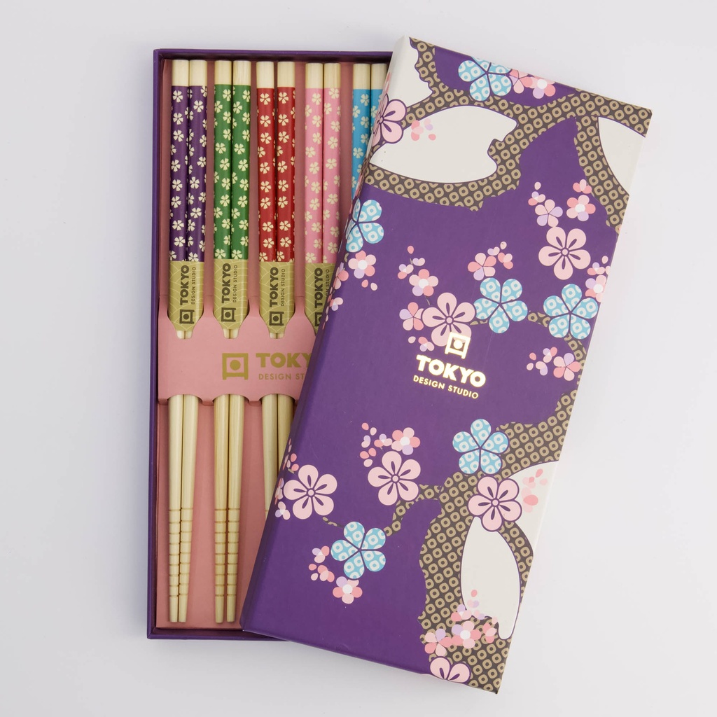 Chopstick Giftset/5 Dark Blue Sakura 2922A  21301 1/100