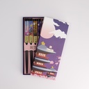 Chopstick Giftset/5 Purple Temple  2923A 21315 1/100