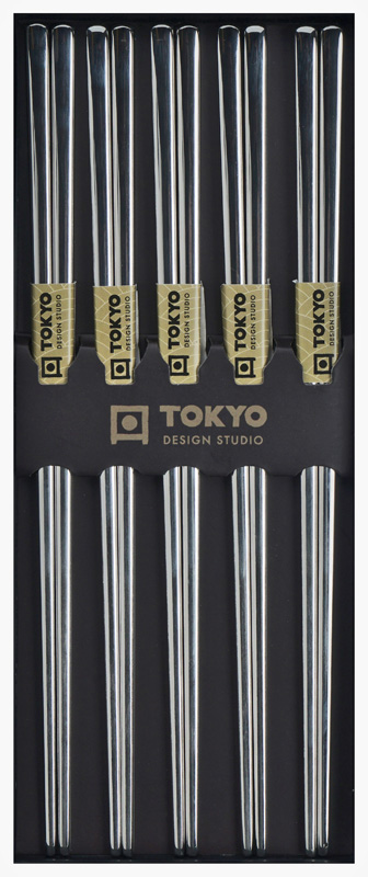 Chopstick Set/5 Stainless Steel Silver 17929 10/100