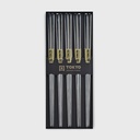 Chopstick Set/5 Stainless Steel Silver 17929 10/100